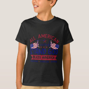All American Feuerwerk Gott segne Schrift Kunst T-Shirt