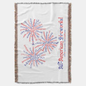 All-American Fireworks Throw Blanket Decke (Vorderseite Vertikal)