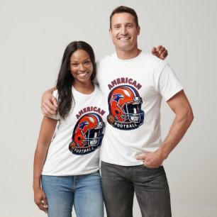 All-American Game Day Vibes – Vintage-Helm-Stil T-Shirt