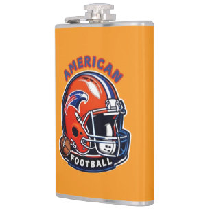 All-American Game Day Vibes - Vintager Helmstil Flachmann