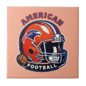 All-American Game Day Vibes - Vintager Helmstil Fliese (Vorderseite)