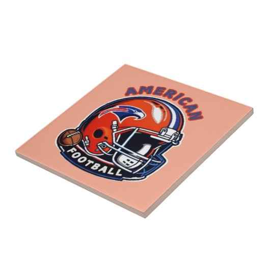All-American Game Day Vibes - Vintager Helmstil Fliese (Seite)