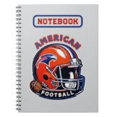 All-American Game Day Vibes - Vintager Helmstil Notizblock (Vorderseite)