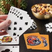 All-American Game Day Vibes - Vintager Helmstil Spielkarten (In Situ)
