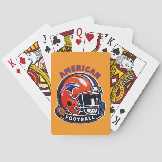 All-American Game Day Vibes - Vintager Helmstil Spielkarten (Rückseite)