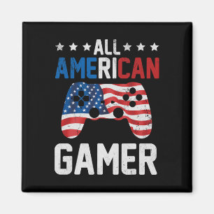 All American Gamer 4. Juli Jungs Kinderkind Patrio Magnet