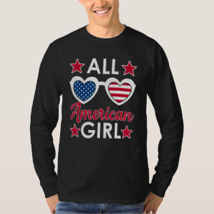 All American Girl 4. Juli Mädchen Kinder Sonnenbri T-Shirt