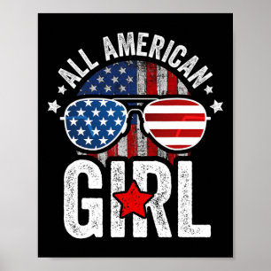 All American Girl 4. Juli-Shirt Tochter USA F Poster