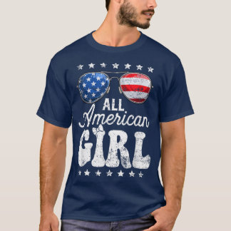All American Girl 4. Juli T-Shirt Niedlich Girls K