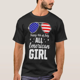 All American Girl 4. Juli Uns Flag Sonnenbrille F T-Shirt
