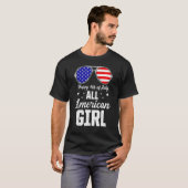All American Girl 4. Juli Uns Flag Sonnenbrille F T-Shirt (Vorne ganz)