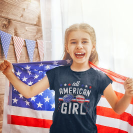 All American Girl 4th July  T-Shirt