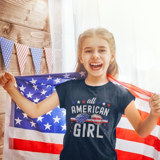 All American Girl 4th July  T-Shirt