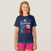 All American Girl" 4th of July –  Patriotic Girls! T-Shirt (Vorne ganz)