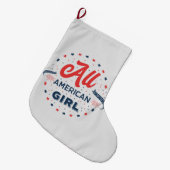 All American Girl Abzeichen Großer Weihnachtsstrumpf (Vorderansicht (hängend))