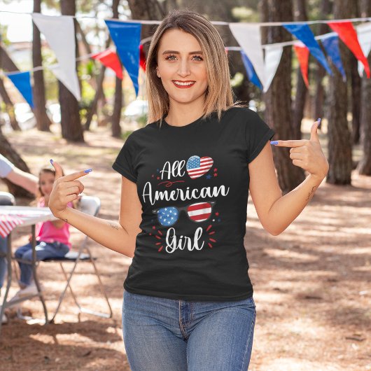 All American Girl American Patriot Gift T-Shirt