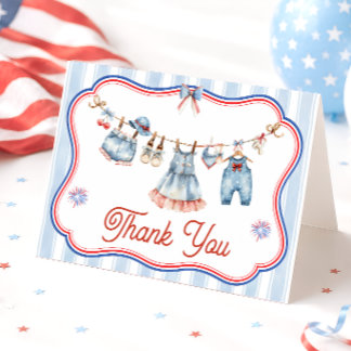 All American Girl Baby Shower Dankeskarten Dankeskarte