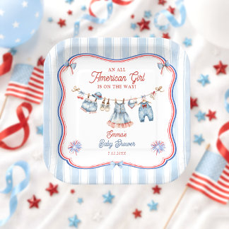 All American Girl Baby Shower Pappteller