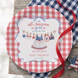 All American Girl Baby Shower Pappteller