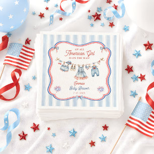 All American Girl Baby Shower Serviette