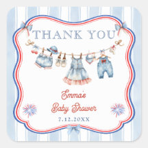 All American Girl Baby Shower Thank You