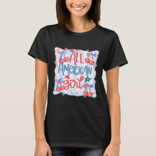 All American Girl Coquette Schleife 4. Juli Patrio T-Shirt