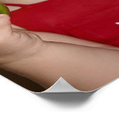 All American Girl Eating Apple Print Poster (Ecke)