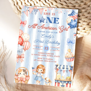 All American Girl Einladung zum 1. Geburtstag