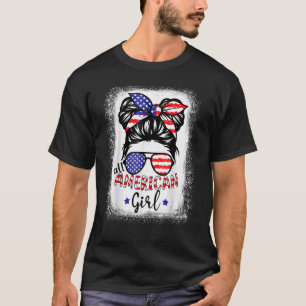 All American Girl gebleicht Patriotic 4. Juli T-Shirt