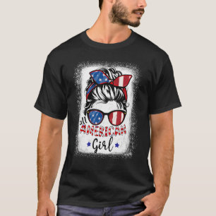 All American Girl gebleicht Patriotic 4. Juli T-Shirt