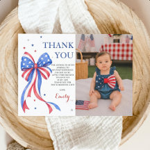 All American Girl Geburtstagsfoto Dankeskarten
