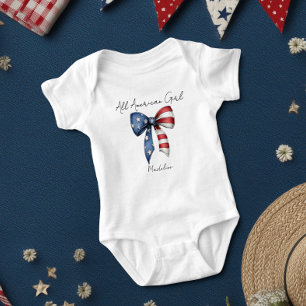All American Girl Kokette Schleife Baby Strampler