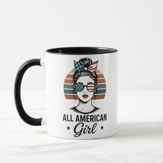 All American Girl Patriotic Mug Tasse (Links)