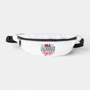 All American Girl Patriotisches Vintage-Vektordesi Bauchtasche
