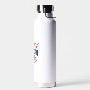 All American Girl Patriotisches Vintage-Vektordesi Trinkflasche