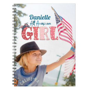 All American Girl Personalisiert Notebook Notizblock