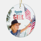 All American Girl Personalisierte Keramik Ornament (Links)