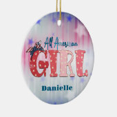 All American Girl Personalisierte Keramik Ornament (Rechts)