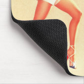 All-American Girl. Retro-Button Mousepad (Ecke)