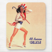 All-American Girl. Retro-Button Mousepad (Vorne)