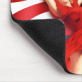 All-American Girl. Retro-Button Mousepad (Ecke)