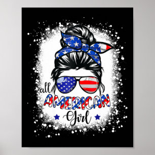 All American Girl Shirt USA-Flagge 4. Juli Frauen Poster