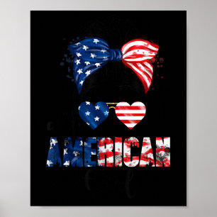All American Girl-Shirt USA-Flagge 4. Juli Frauen  Poster