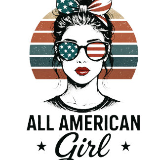 All American Girl USA Patriotic T-shirt Tri-Blend Shirt