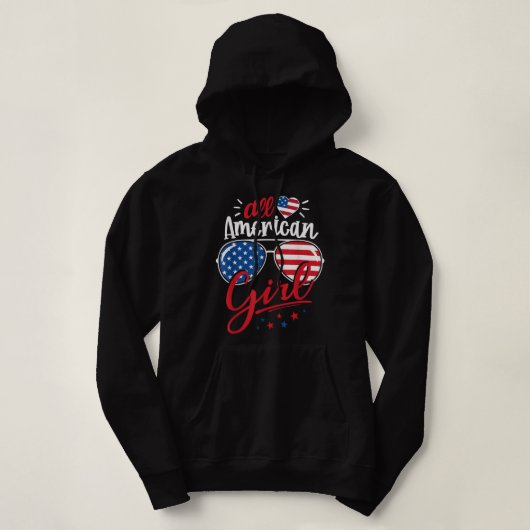 All American Girls 4. Juli Girls Patriotic Wom Hoodie (Design vorne)