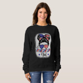All American Girls 4th Of July Bleached Daughter Sweatshirt (Vorne ganz)