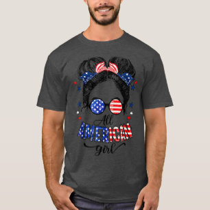 All American Girls 4th Of July Shirt Daughter Mess