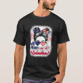 All American Godmother Patriotic 4th Of July Messy T-Shirt (Vorderseite)