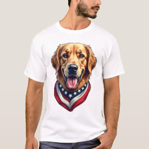 All American Golden Retriever Vintage T-Shirt 4