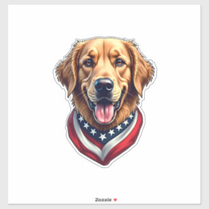 All American Golden Retriever Vintage T-Shirt 4 Aufkleber
